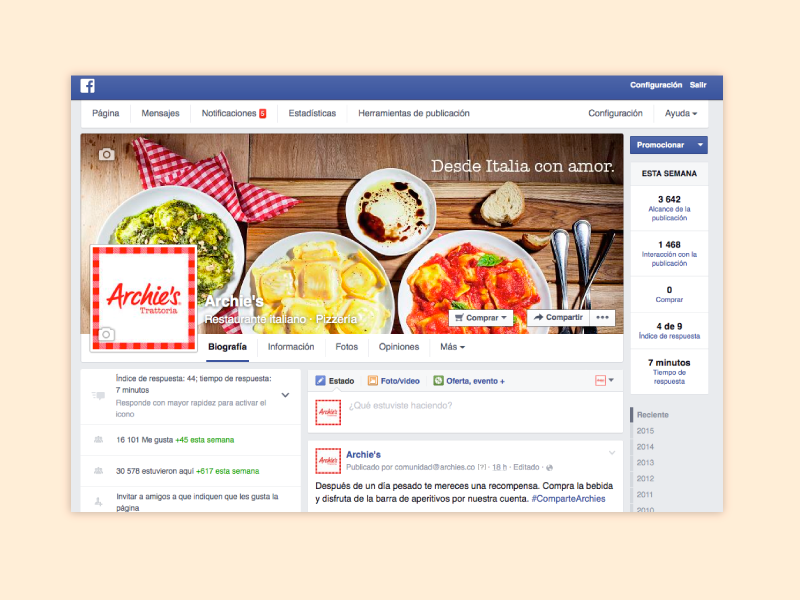cliente-archies-social-media-facebook