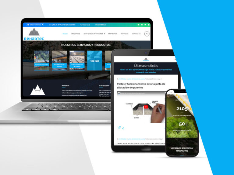 Imagen de la página web de Rehabtec